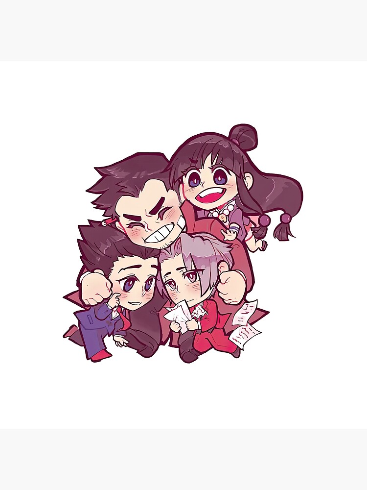 Ace Attorney The Good Pals Throw Pillow - Image 2