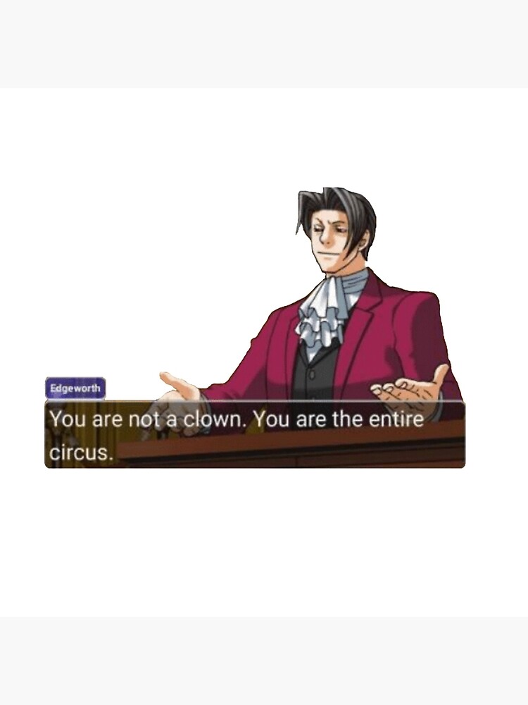 Miles Edgeworth Basic Design Throw Pillow - Image 2