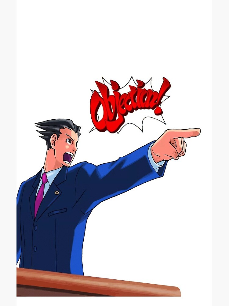 Phoenix Wright Objection Shower Curtain - Image 2
