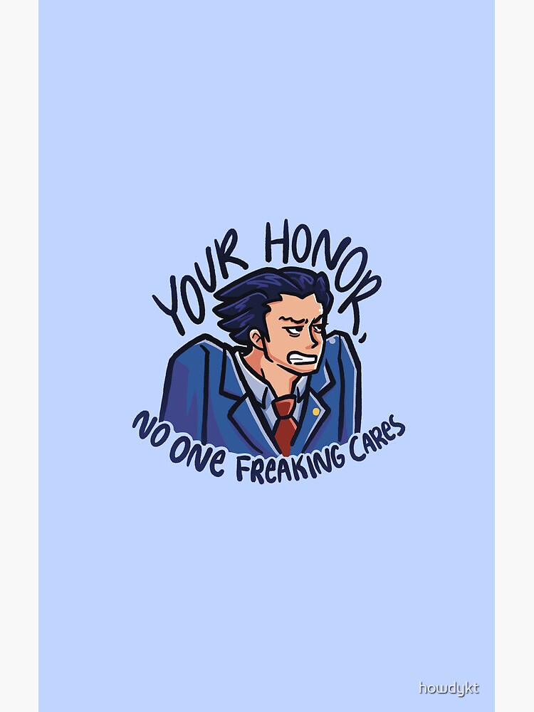 Phoenix Wright No One Cares Shower Curtain - Image 2