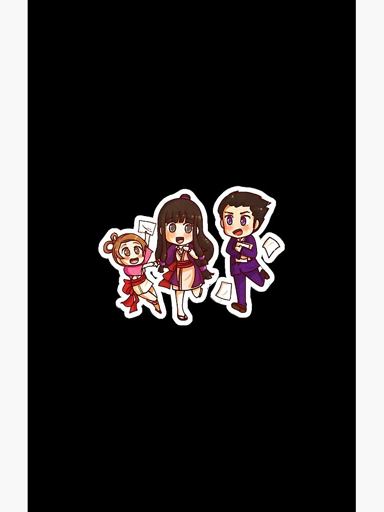 Ace Attorney Chibi Design Shower Curtain - Image 2