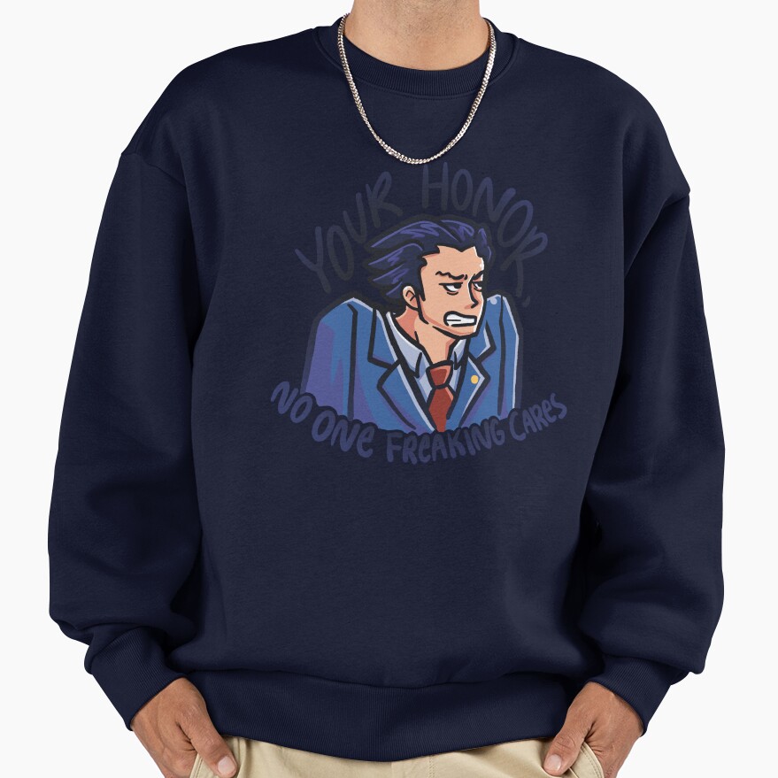 Phoenix Wright No One Cares Sweatshirt - Image 5
