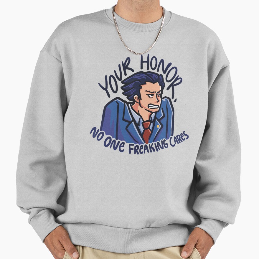 Phoenix Wright No One Cares Sweatshirt - Image 4