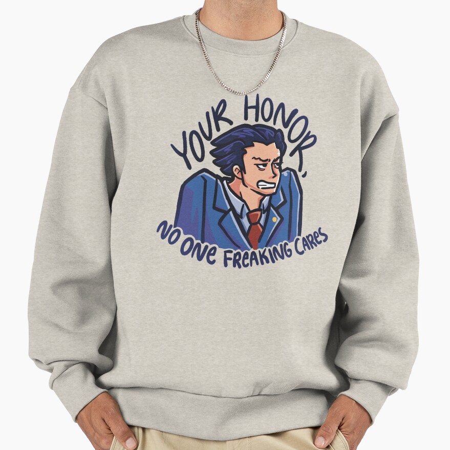 Phoenix Wright No One Cares Sweatshirt - Image 3