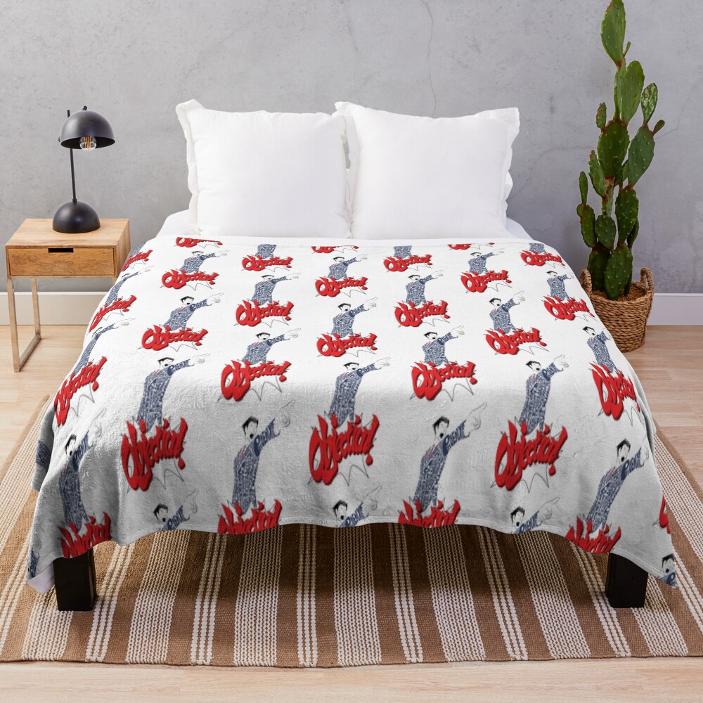 Phoenix Wright Bits Long Sleeve Throw Blanket