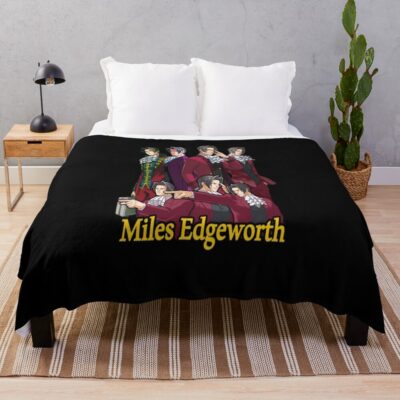 Miles Edgeworth Moods Throw Blanket