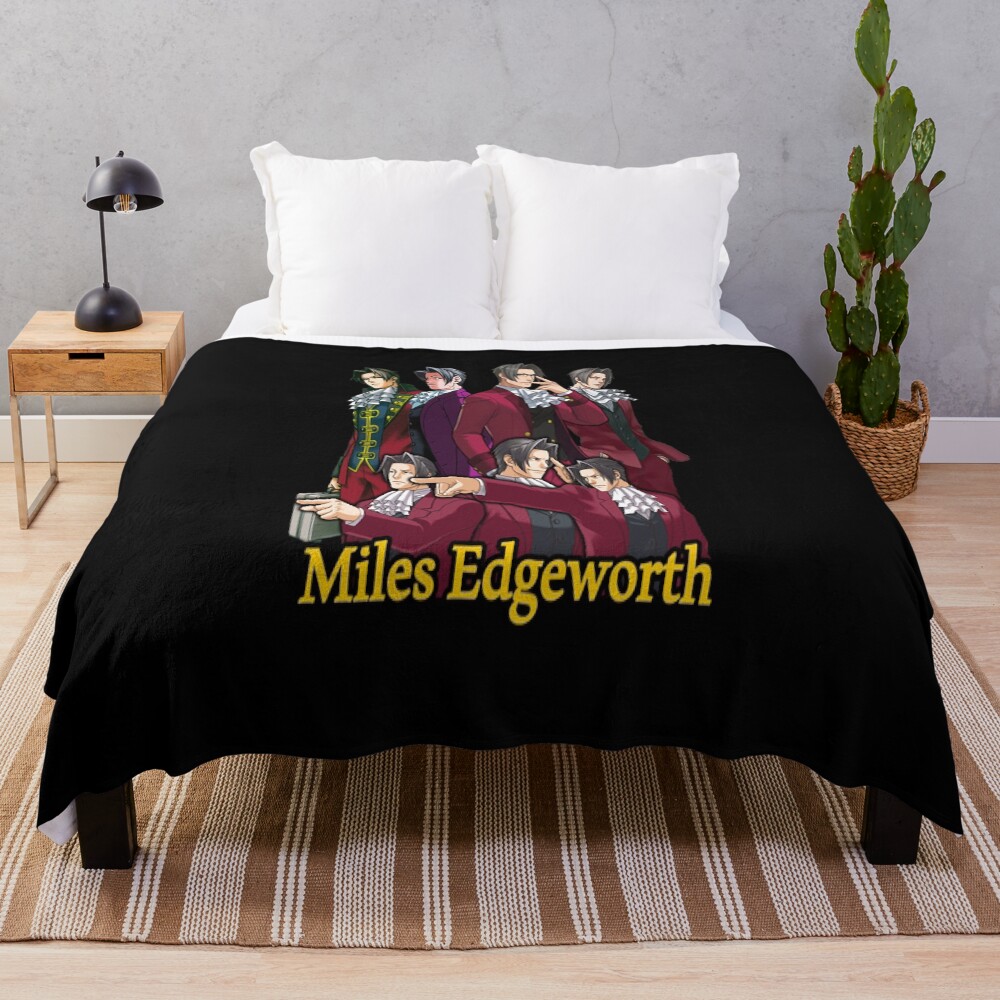 Miles Edgeworth Moods Throw Blanket