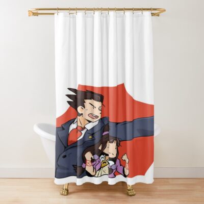 Objection Phoenix Maya Cute Chibi Shower Curtain