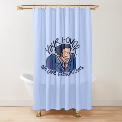 Phoenix Wright No One Cares Shower Curtain