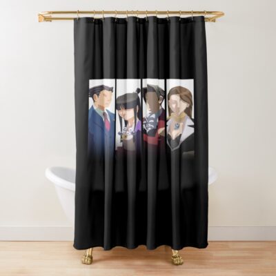 Ace Attorney Boxart Vector Shower Curtain