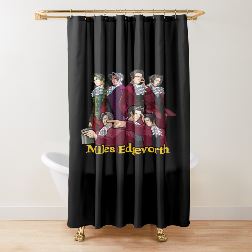 Miles Edgeworth Moods Shower Curtain