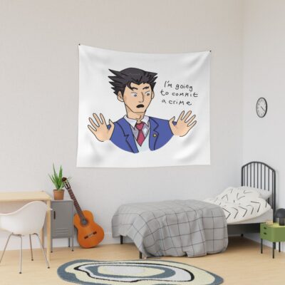Phoenix Wright Commits Crimes Tapestry