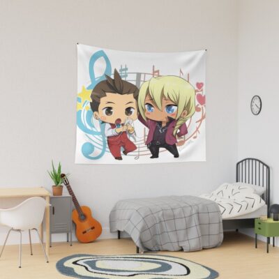 Chibi Apollo Justice And Klavier Gavin Tapestry