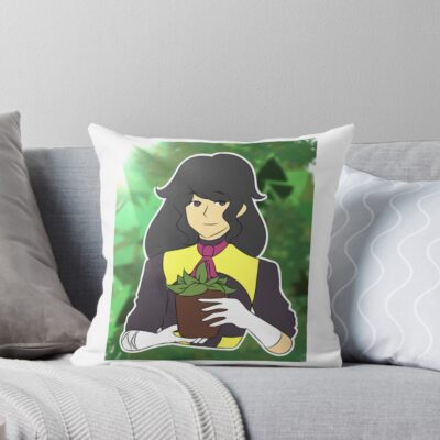 Ace Attorney Plant Valant Throw Pillow