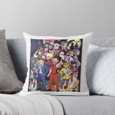 Apollo Justice Trilogy Promotional Art Redraw Throw Pillow